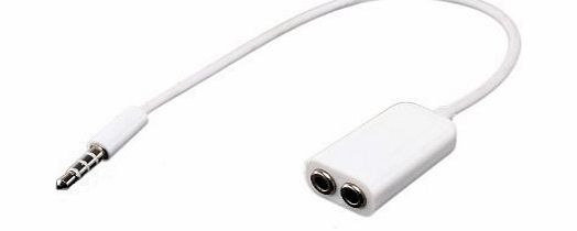 Clever Audio Headphone Splitter Extension Cable Cord For Apple iPad4 iPhone 5,Ipod All Mp3 Mp4 Players Sony Creative Samsung, All Laptop Pc by All Devices With A Standard 3.5Mm Jack Plug by G4GADGET