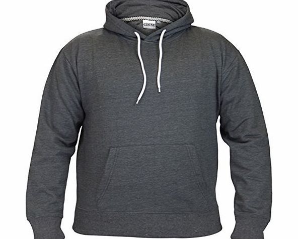 G8ONE Men Fleece Plain G8ONE Pull Over Hoodie Charcoal Extra Large