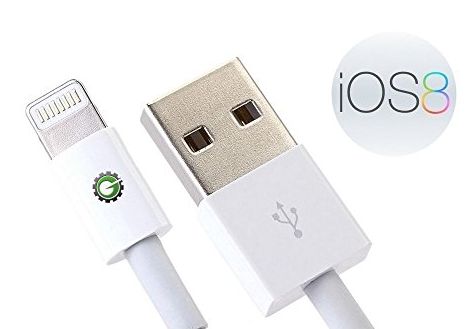 GadgetBoy iPhone 5 / 5S / 5C / 6 / 6 PLUS / iPod Touch 5th Generation/ iPad mini / iPad Air High Quality 8 Pin Compatible Sync and Charger USB Data Cable (1M Cable, White)