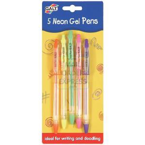 5 Neon Gel Pens