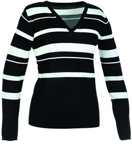 Ladies Camilla Sweater Black/White