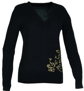 Galvin Green Ladies Chloe Sweater Black/Gold