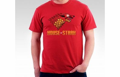 of Thrones House of Stark Red T-Shirt Large