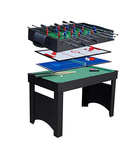 Gamesson Jupiter 4 in 1 Combo Table - Black/Green, 4 Ft