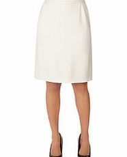 Gant Cream wool blend knee-length skirt