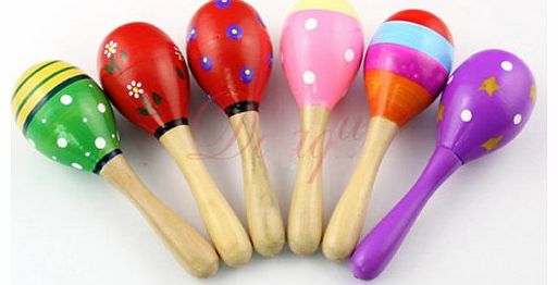 GAOHOU Mini Wooden Ball Children Boby Toys Percussion Musical Instruments Sand Hammer