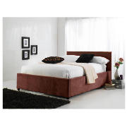 Garbo Double Bed, Mocha Faux Suede with Sealy