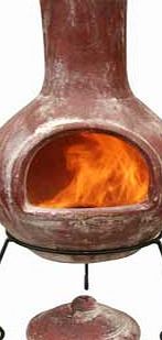 Gardeco Colima Extra Large Clay Chiminea - Red
