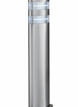 GARDEN ACCESSORIES Satin Silver LED Outdoor Post