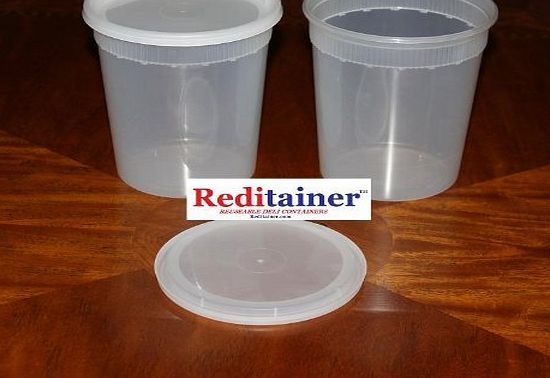 Garden at Home Reditainer 32 oz. Deli Food Containers w/ Lids - Pack of 24 - Food Storage, Garden, Lawn, Maintenance