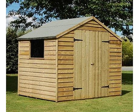 Garden Central 7 x 5 Shed Republic Essential Pressure Treated Double Door Overlap Apex Shed