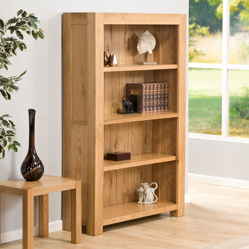 Suffolk Oak Four Shelf Bookcase
