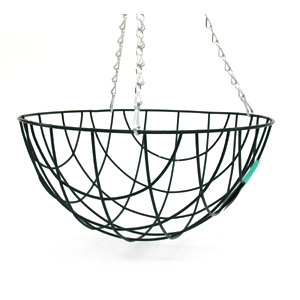 Gardman 12 Inch Green Wire Hanging Basket with