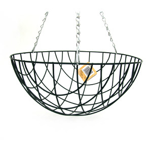 Gardman 14 Inch Green Wire Hanging Basket with
