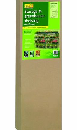 Gardman Greenhouse staging shelving double value pack