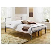 Garland Double Bed Chrome Finish And Sprung Slats