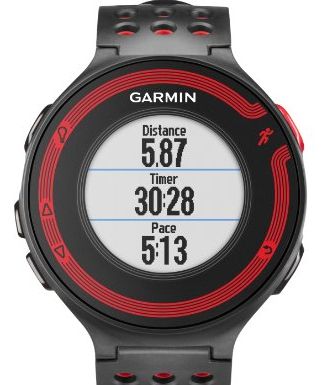 Garmin Forerunner 220 GPS Running Watch with Colour Display and Heart Rate Monitor - Black/Red