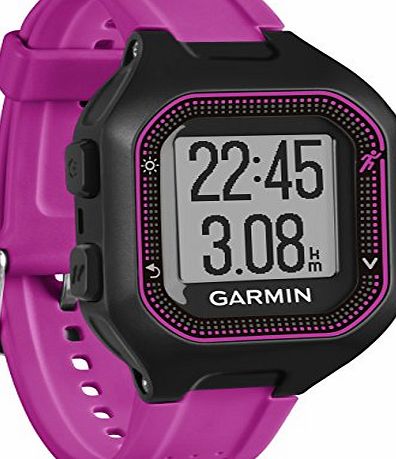 Garmin Forerunner 25 GPS Running Watch with Heart Rate Monitor - Small, Black/Purple
