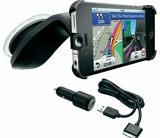 StreetPilot Navigation App and Car Kit for iPhone 4/4S with Western Europe Mapping