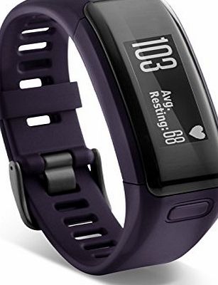 Garmin Vivosmart HR Activity Tracker with Smart Notification and Wrist Based Heart Rate Monitor - Regular, Purple