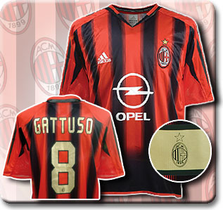 Gattuso Adidas AC Milan home (Gattuso 8) 04/05