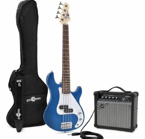 3/4 LA Bass Guitar + Amp Blue