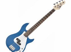 3/4 LA Bass Guitar by Gear4music Blue - Nearly New