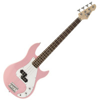 3/4 LA Bass Guitar by Gear4music Pink