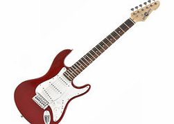 3/4 LA Electric Guitar by Gear4music Wine Red