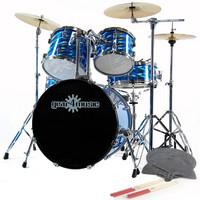 Deluxe Drum Kit by G4M Laser Blue - Complete Pack