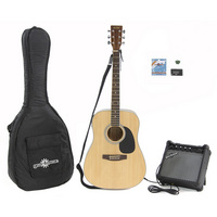 Gear4Music Deluxe Electro Acoustic Guitar   15W Amp Pack