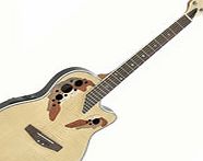 Gear4Music Deluxe Roundback Acoustic Guitar Flamed Maple -