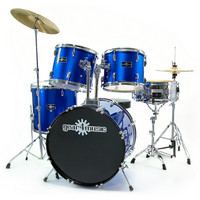 gear4music Drum Kit by Gear4music- 5 Piece- BLUE