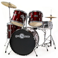 Drum Kit by Gear4music 5 Piece WINE RED