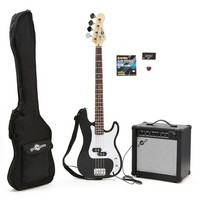 Gear4Music Electric G-4 Bass Guitar   25W Amp Pack Black