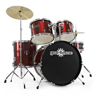 GD-2 Drum Kit by Gear4music Wine Red