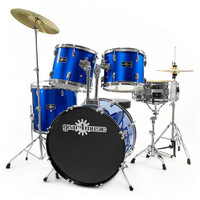 Gear4Music GD-5 Drum Kit by Gear4music 5 Piece BLUE