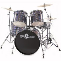 GD-51 Deluxe Drum Kit by Gear4music Laser Met.