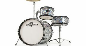 Junior 3 Piece Drum Kit by Gear4music Laser Silver