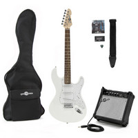 LA Electric Guitar + Amp Pack White