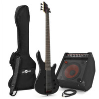Gear4Music Lexington 5 String Bass Guitar   BP80 Pack Black