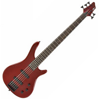 Lexington 5 String Bass Guitar by Gear4music Red