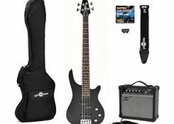 Gear4Music Miami Electric Bass Guitar   Amp Pack Black