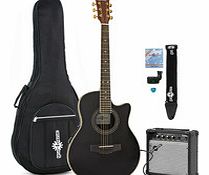 Gear4Music Roundback Electro Acoustic Guitar   15W Amp Pack