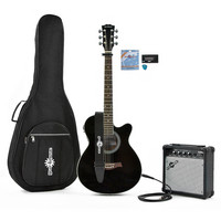 Gear4Music Single Cutaway Acoustic Guitar   15W Amp Pack