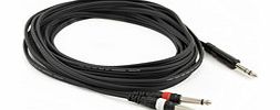 Stereo Jack - Mono Jack(x2) Cable 6m