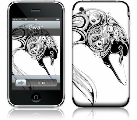 Gelaskins iPhone 3G 2nd Gen GelaSkin Swan by Si Scott