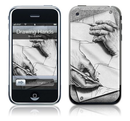 GelaSkins iPhone GelaSkin Drawing Hands by MC Escher