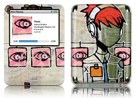 Gelaskins iPod Nano 3rd Gen GelaSkin Panic by Aaron Kraten