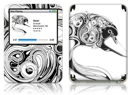 Gelaskins iPod Nano 3rd Gen GelaSkin Swan by Si Scott